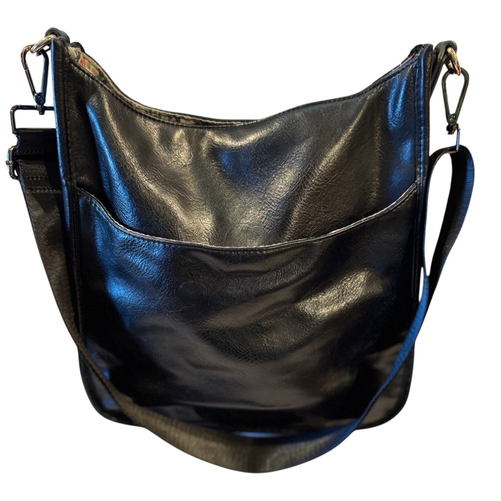 Black Leather Shoulder Bag